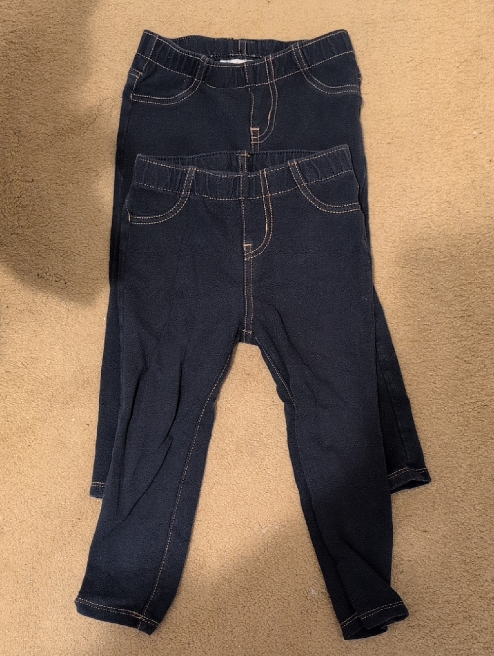 Cat & Jack Navy Pull-On Jeggings with Contrast Stitching